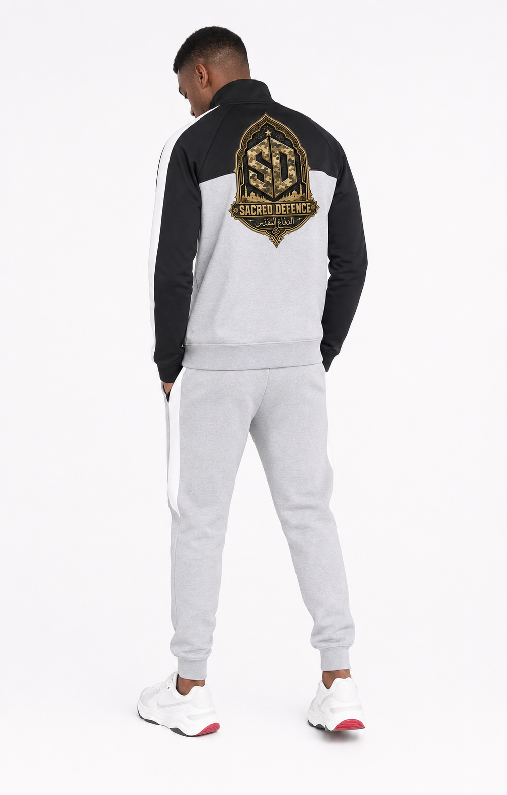 Grå Tracksuit Ryg